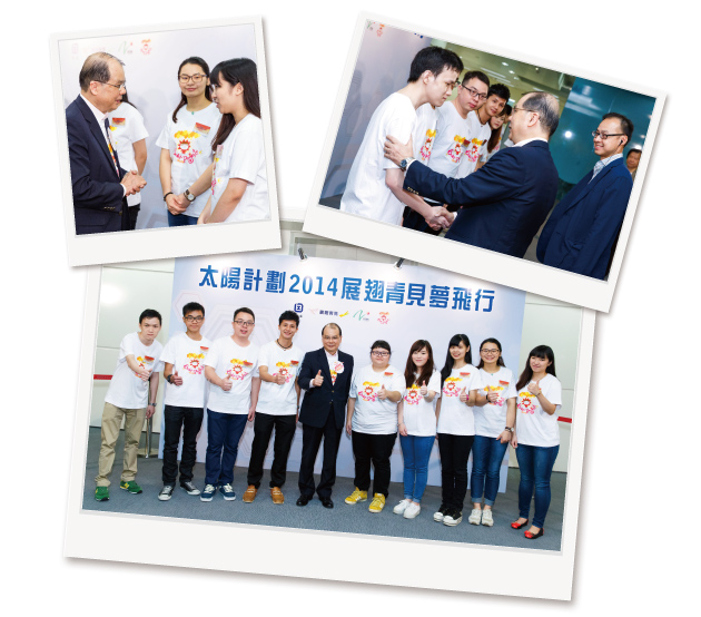 Mr. Matthew Cheung (fifth left), Secretary for Labour and Welfare, is dedicated to youth employment. Despite his tight schedule, he squeezed time to attend the ceremony. He listened to the experiences of the awardees and encouraged them to devote themselves to work so as to reach new heights of success.