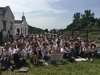 Group photo under shining sunlight