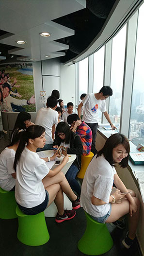 Filling in questionnaire to find out their own career aspiration